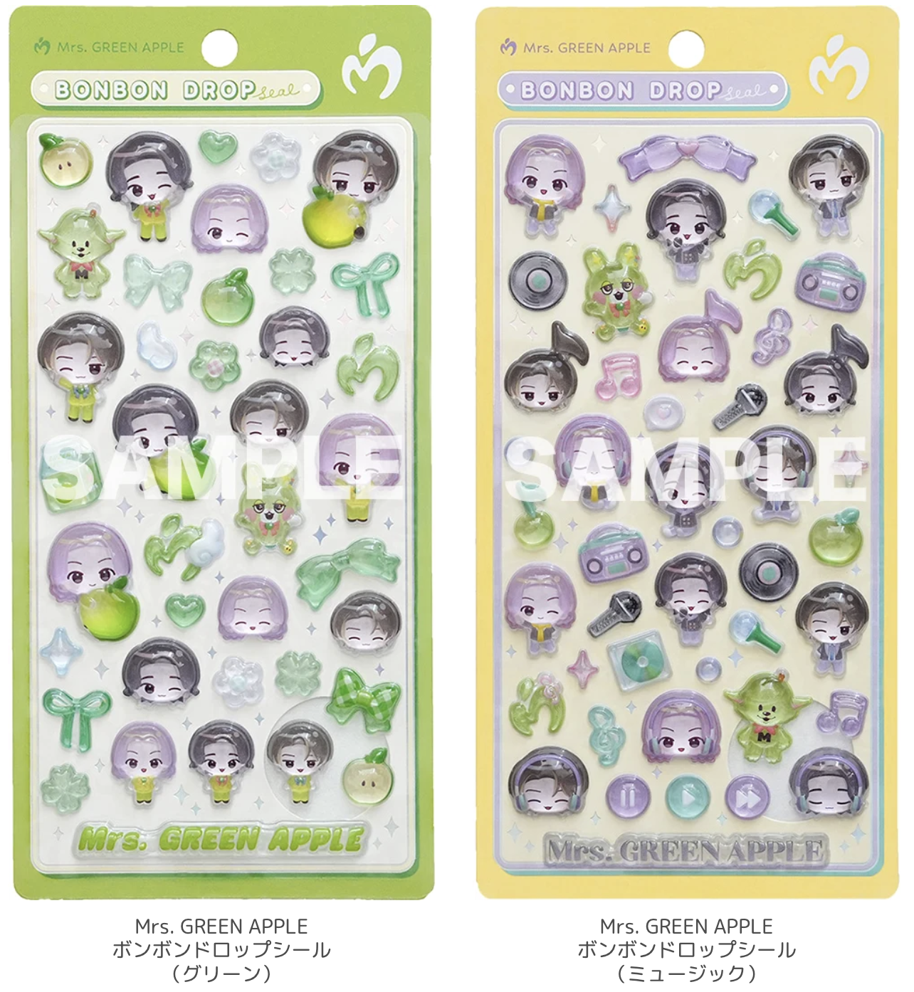 Q-LiA Online Store Mrs. GREEN APPLE×ボンボンドロップシール 抽選販売